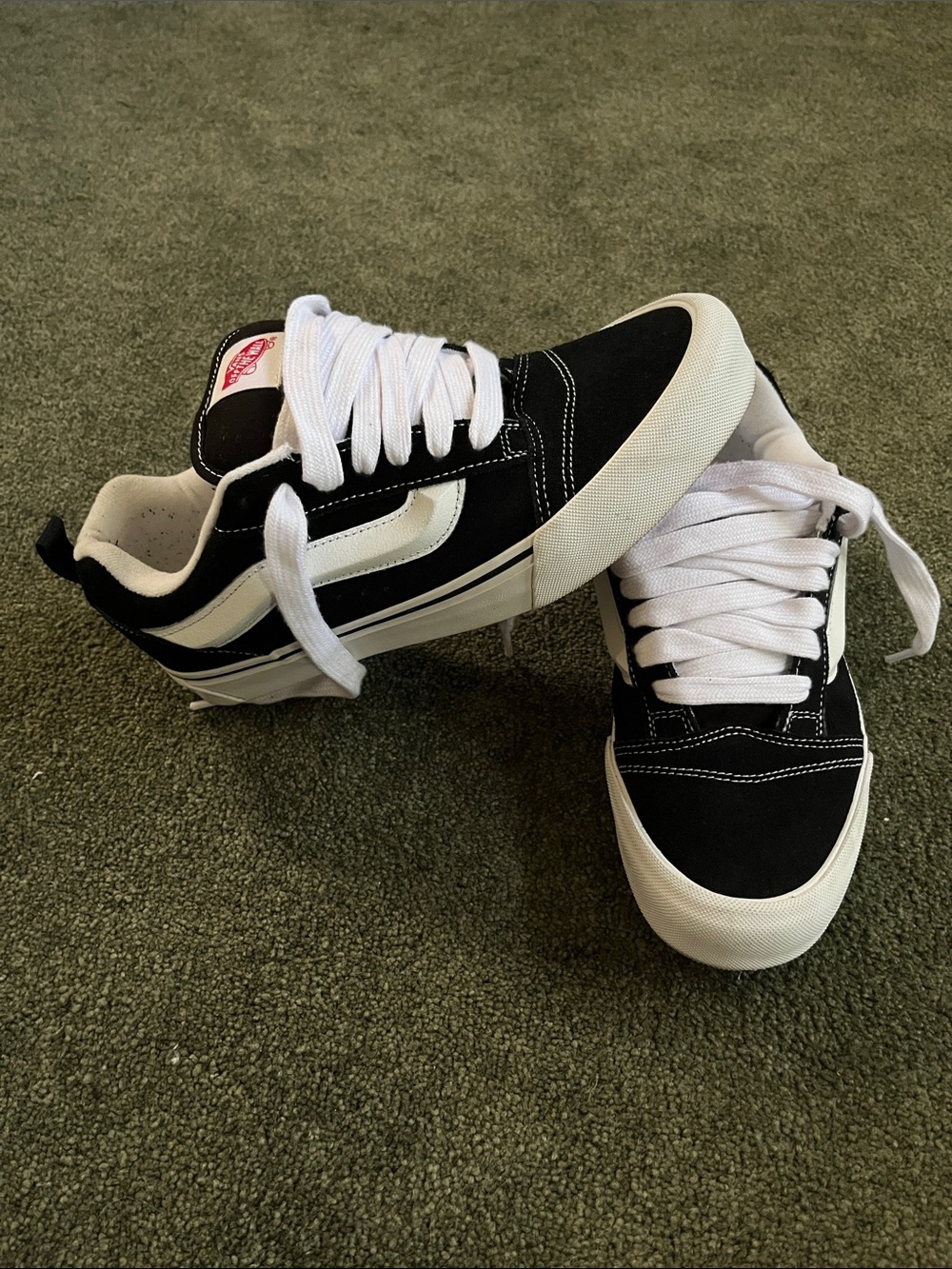 Vans New School Black and White Low-Top Skate Sneakers